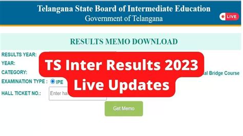 TS Inter Results 2023 (OUT): Telangana 1st, 2nd year link, pass .